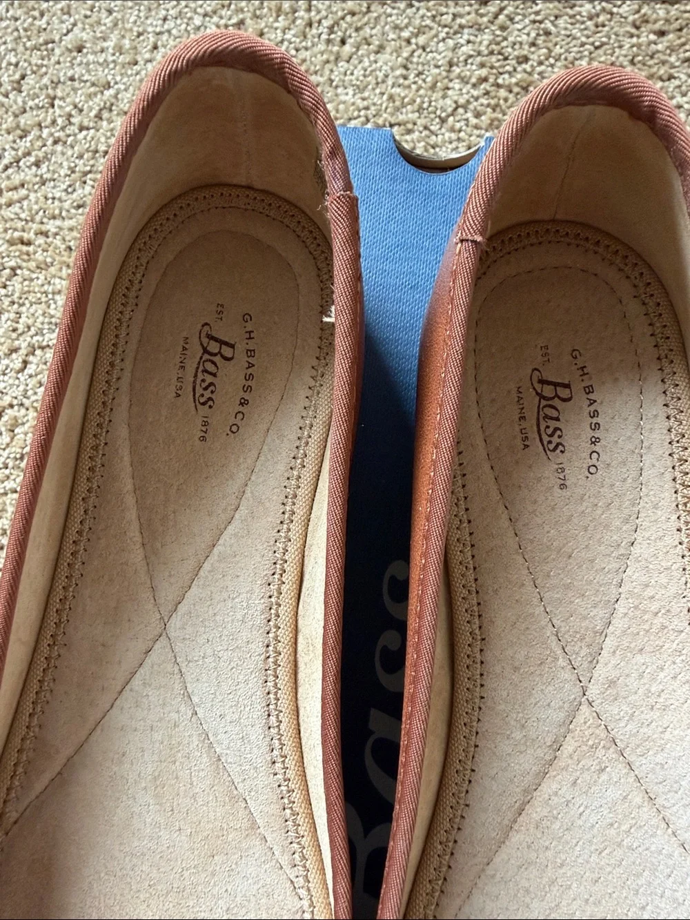 Bass Tan/BrownBow Ballet Flats - Picture 3 of 6